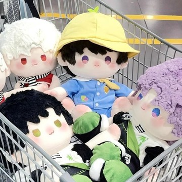 E哥❤現貨深空毛絨周邊40cm棉花娃娃祁魚魚沈小星黎深坐姿裸娃玩偶禮物預售
