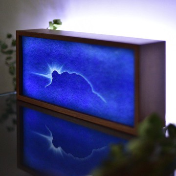 藍曬實木燈箱 | 獅子山系列 | 原創設計 | 香港製 手作