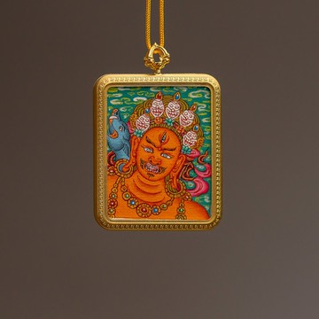 多傑帕姆手工唐卡吊墜 – 智慧與守護的神聖護身符