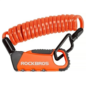 ROCKBROS 洛克兄弟 輕巧質感密碼鎖  1個  亮橘灰