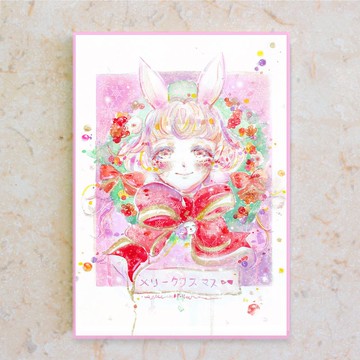 Alice Hobbey 聖誕系列 雙面水彩插畫明信片 Postcard