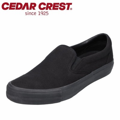 スニーカー スリッポン セダークレスト メンズ ローカットスニーカー 定番 シンプル eco ブラック CEDAR CREST CC-9410