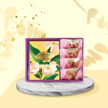 【糖村】紫綻花賞 G606(法式牛軋糖210g+夏威夷豆豆塔4入)(預購10個工作天)