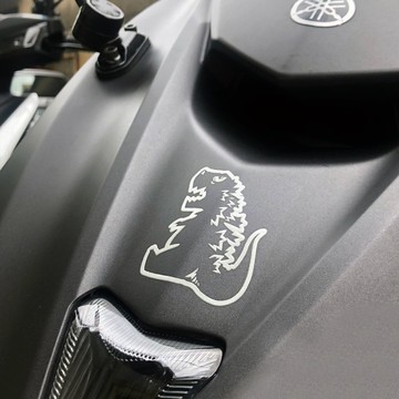 Q版哥吉拉 紅/金/銀白 防水車貼 4.7*6.2公分 反光貼紙 高亮度