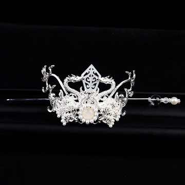 漢服頭飾發冠古風華麗男古裝丸子頭發飾簪釵冠兒童女頭冠束發配飾