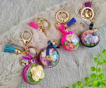 奶油土擠花球吊飾(小球)