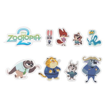 【Disney】裁型磁鐵 動物方城市明星成員集/動物方城市明星成員集/冰箱磁鐵/迪士尼