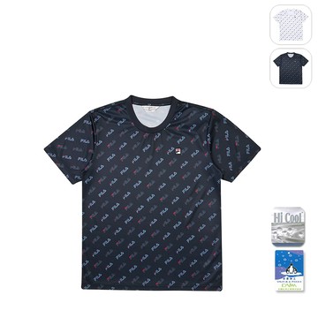【FILA】男性 吸濕排汗 短袖圓領T恤-丈青 1TEZ-1708-NV