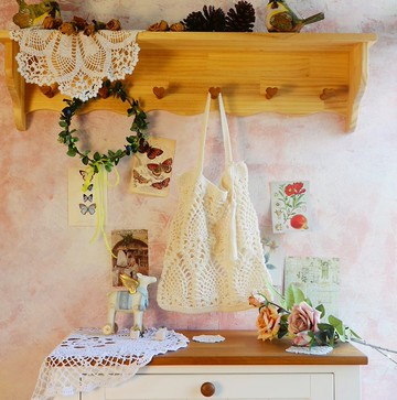 【現貨】Handmade手工編織/苧麻繩編織網袋/購物袋/肩背包/流蘇