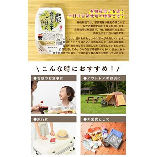 自然栽培 発芽玄米 パックご飯 80パック 朝日米 農薬不使用 除草剤不使用 肥料不使用の玄米100%使用