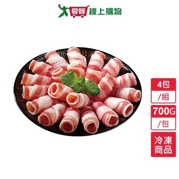 美國牛五花肉片4包/組(700G/包)【愛買冷凍】