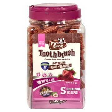 Mr.Bone 多效潔牙骨，S號家庭號  草莓 + 蔓越莓  1.2kg  1桶