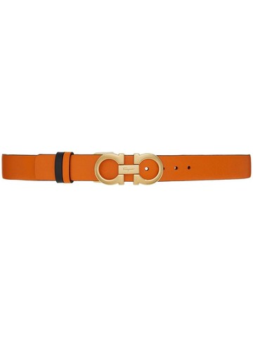 Ferragamo - Gancini-buckle reversible belt - women - CALFSKIN - 90 - Black