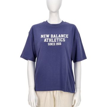 New Balance 女款 藍紫色 棉質 上衣 運動 休閒 短袖 WT51909DRE