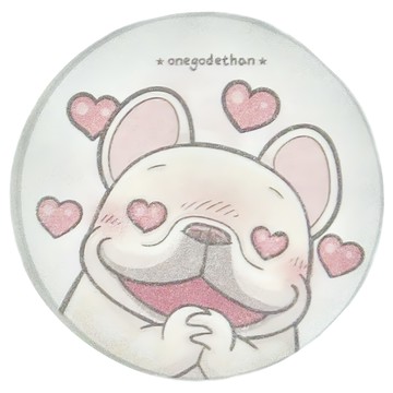 收納王妃 豆卡硬式珪藻土杯墊 2入  10 x 10 x 0.9cm  滿滿愛心  1組