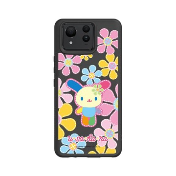 Zenfone 11 Ultra SolidSuit 黑 - 三麗鷗-花小兔 Usahana - 刺繡花朵
