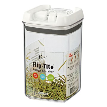 Felli 飛綠 易撥方形密封罐 0.4L BPA Free 易開 節省空間  1個  73 x 73 x 128mm