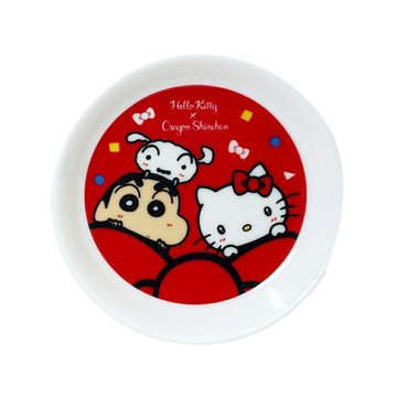 asdfkitty*日本製 金正陶器 KITTYx蠟筆小新陶瓷醬料碟 小菜碟 點心盤 正版商品