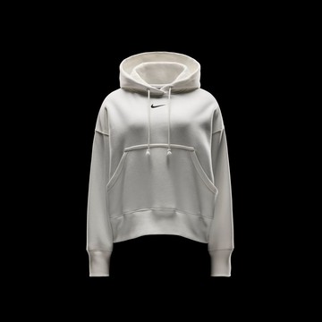 NIKE AS W NSW PHNX FLC OOS PO HOOD 女長袖連帽套頭衫 白-DQ5859133