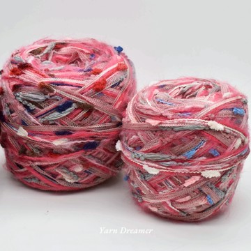 毛線編織包鉤織毛線 粉紅色22bag手混線毛線 粗毛線鉤針毛線 混色圍巾毛線 庫存毛線出清