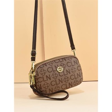 女士小包包2025新款輕便百搭斜挎三層小包包單肩小挎包零錢手拎包