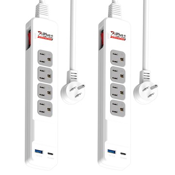 iPlus 保護傘 USB快易充電組延長線 1開4插  2條