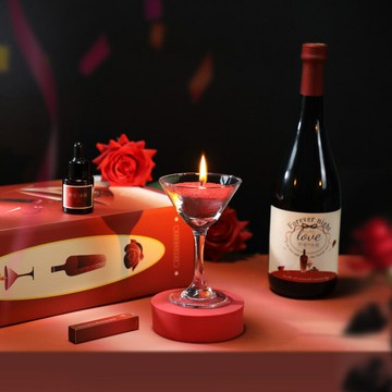 紅酒香薰禮盒套裝沙蠟香熏高級室內精油香薰蠟燭套盒七夕香氛禮物 d7196