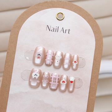 小清新可愛美甲 貓眼穿戴甲 穿戴式美甲 可拆式穿戴甲 美甲貼片 指甲片 美甲片 指甲貼 美甲 分碼10片 庫柏醬萌選