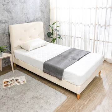 柏蒂家居-德爾5尺雙人耐磨貓抓皮革床架/床組(床頭片+床底-兩色可選)