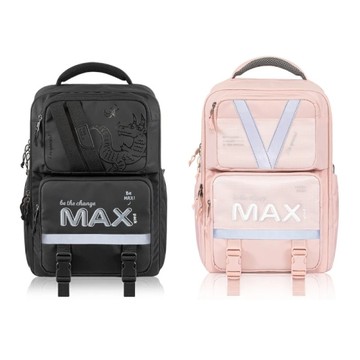 Tiger Family MAX靈感系列 超輕量護脊書包 Pro 2S-桃粉紅/黑龍神獸