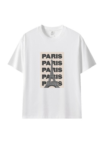 優遊在法式漫步感的Paris個性棉T