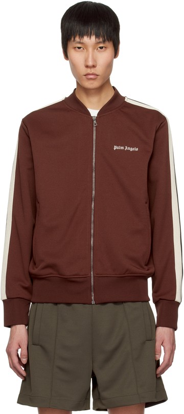 Palm Angels 酒红色 Classic Logo 运动夹克