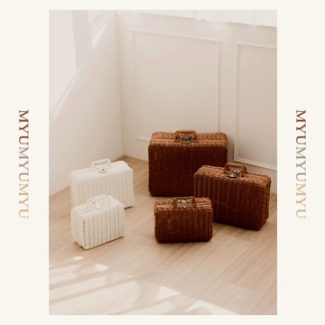 隔日到貨｜竹編手提野餐籃 拍照收納裝飾籃 禮物擺攤提籃 竹籐收納籃 置物籃 拍攝道具手提籃｜MYUMYU 沐慕家居 台灣