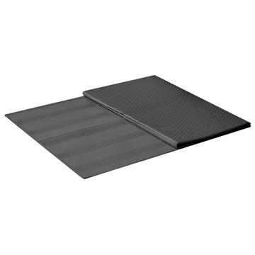 Lotus COZY FITNESS SERIES 環保TPE加寬雙折疊瑜珈墊 台灣製 180 x 66 x 0.5cm  巴黎瑪黑 黑色  180 x 66 x 0.5 cm  1個