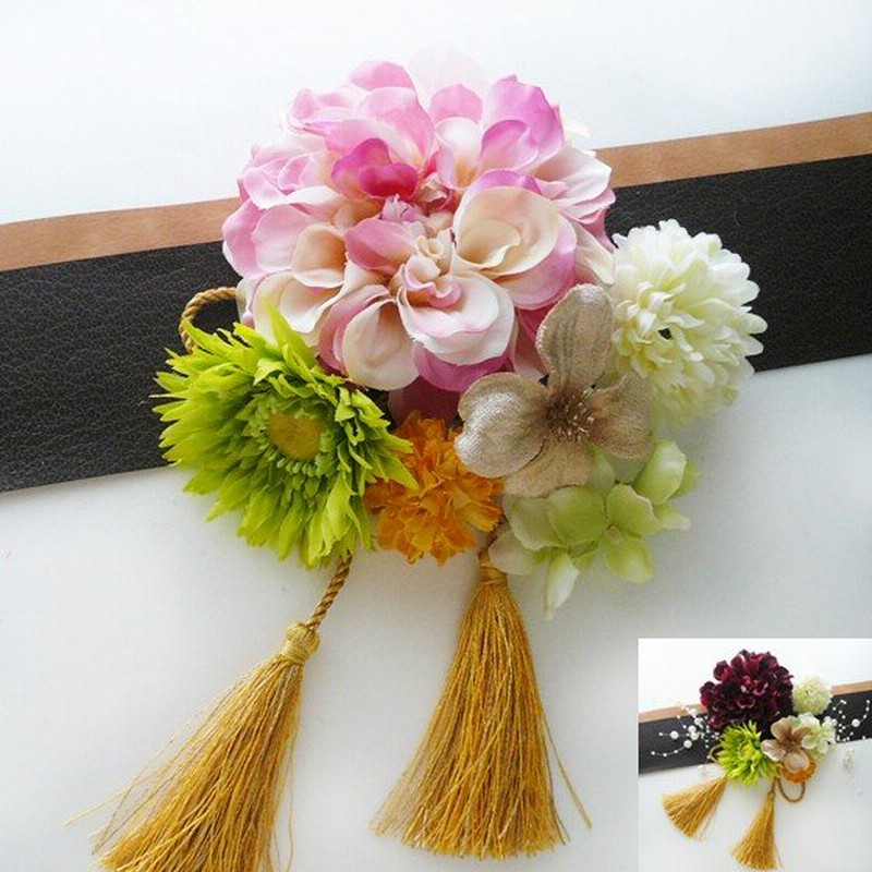 髪飾り 花 ダリアpwと花水木他 ピンク 白 黄緑 金房付き 結婚式 振袖 成人式 着物 卒業式 袴 和装小物 通販 Lineポイント最大0 5 Get Lineショッピング