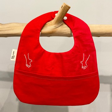 聖誕/過年雙面兜 韓國純棉雙面兜 手工刺繡兜