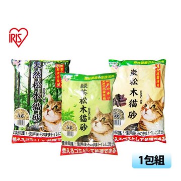 IRIS 松木木屑砂5L 三種香味(四包組)