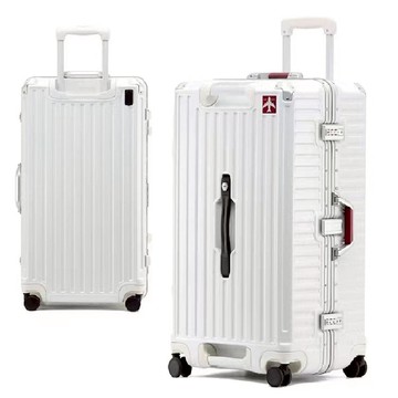 26吋鋁框胖胖行李箱 金屬灰