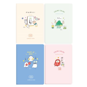 促咪 2026年 純色圖文日誌 32K-黃/綠/藍/粉