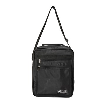 WAIPU MIT台灣製造 多功能側背包 男女休閒包 商務直式斜背包(黑色)03-023