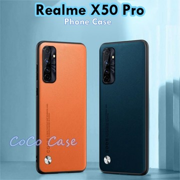 【免運】適用於 Realme X50 Pro 手機殼 情侶款商務風 全包覆純色