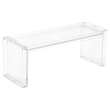 可疊加桌面展示架 自由疊加高度 穩固放置  透明  1個