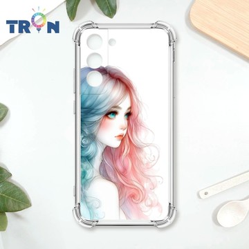 TRON 三星 S22 不愛笑的女孩 四角防摔 軟殼 手機殼