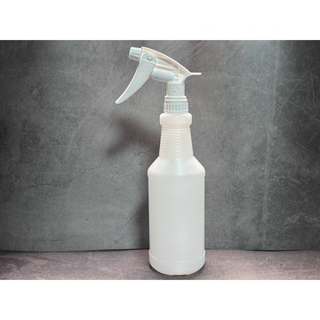 白 台灣製造耐酸鹼噴頭＋HDPE 750ml瓶｜NBR耐油橡膠｜316不鏽鋼彈簧｜強酸強鹼清潔劑專用噴瓶