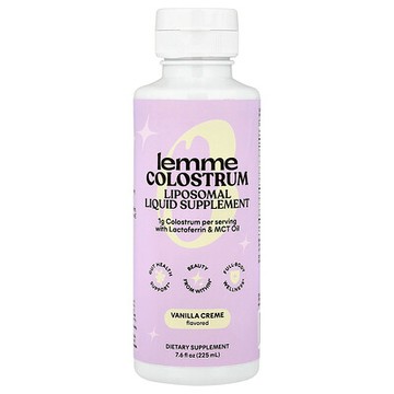 Lemme, Colostrum, Liposomal Liquid Supplement, Vanilla Creme, 7.6 fl oz (225 ml)