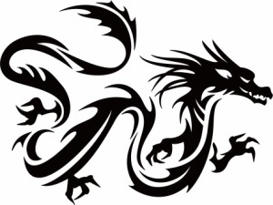 カッティング ステッカー ドラゴン 龍 トライバル 11 右向き 全12色 約1mmx約160mm Tribal バイナル カッコイイ クール 通販 Lineポイント最大1 0 Get Lineショッピング