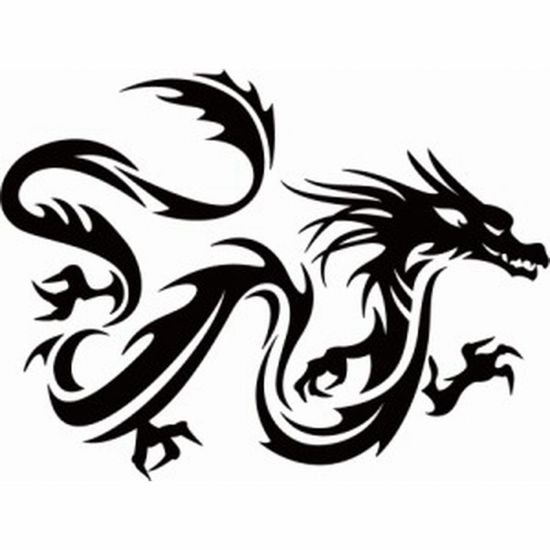 カッティング ステッカー ドラゴン 龍 トライバル 11 右向き サイズl 全12色 約158mmx約210mm Tribal バイナル カッコイイ 通販 Lineポイント最大1 0 Get Lineショッピング