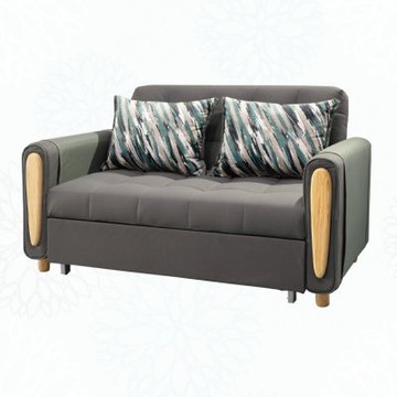 文創集 卡姆丁棉滌布前拉式沙發椅/沙發床(二色可選)-150x86x90cm免組