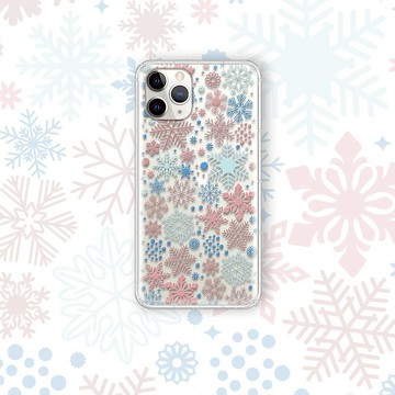 粉紅雪花紛 聖誕系列 支援各品牌手機殼CSAJ05