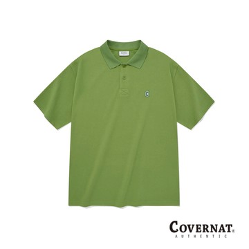 [COVERNAT] 男女同款簡約淨版百搭親膚短袖polo衫T恤 （綠色）[H8]